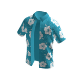 Turquoise Hawaiian Open Shirt