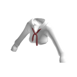 Uniform with Red Messy Tie