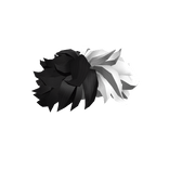 V2 Half Black Half White Messy Hair