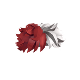 V2 Red and White Split Messy Hair