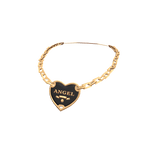 Valentine 'Angel' Dark Heart Charm Necklace