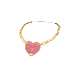 Valentine 'Angel' Pink Heart Charm Necklace