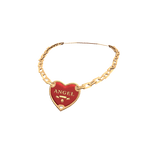 Valentine 'Angel' Red Heart Charm Necklace