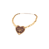 Valentine Brown Heart Charm Necklace