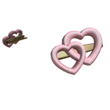 Valentine Heart Hair Clips Pink