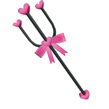 Valentine’s day Black & Pink Heart Pitchfork