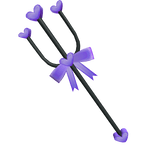 Valentines Day Black & Purple Heart Pitchfork