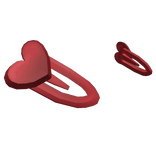 Valentines Red Heart Clips