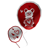 vDay Hearts & Bear Balloons