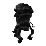 Velvet Curled Hair in Black