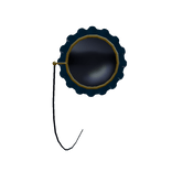 Victorian Monocle with Ruffles Blue