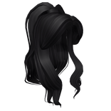 Voluminous Wavy Black Ponytail