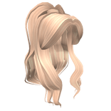 Voluminous Wavy Blonde Ponytail