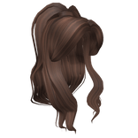 Voluminous Wavy Brown Ponytail