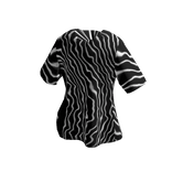 Warped Black & White Baggy Tee