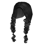 Wavy Layered Ponytail Hair(Pink&Black) - Roblox