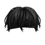 Wavy Messy Boy Hair in Black