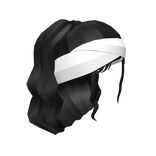 Wavy Ponytail Headband Black