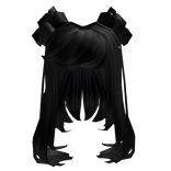 Whispy Double Bun Bangs Black