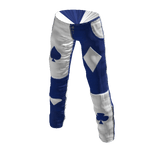 White and Blue Card Pants