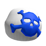 White And Blue Skull Beanie