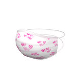White & Pink Hearts Face Mask