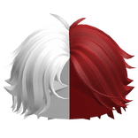 White and Red Scruffy Boy Hair