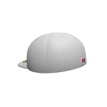 White Angled Backwards Fitted Cap