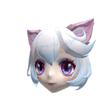 White Anime & Kitty Ears Mask