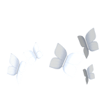 White Butterflies on Face