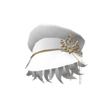 White Captain Hat Hair