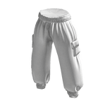 White Cargo Joggers