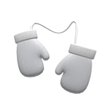 White Cozy Winter Mittens