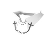 White Cross Chain Collar 3.0