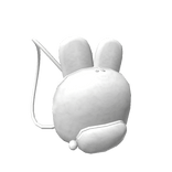 White Cute Fluffy Bunny Backpack