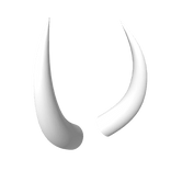 White Demonic Horns