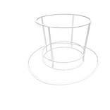 White Doodle Top Hat