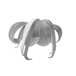 White Double Looped Pigtails