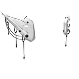 White Elf Ears w/ Black Piercings