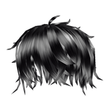 White Emo Messy Raccoon Hair