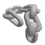 White Fabric Chain Scarf