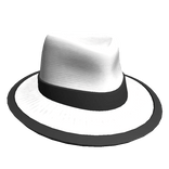 White Fedora with Black Band