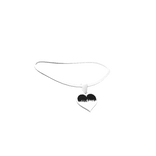 White Flame Heart Necklace