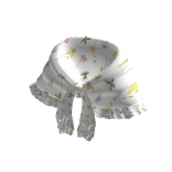 White  Floral Tied Lace Shawl