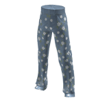 White Flowering Baggy Denim Jeans