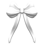 White Flowy Bow