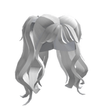 White Flowy Pigtails