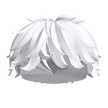 White Fluffy Messy Boy Hair