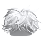 White Fluffy Middle Swept Hair