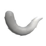 White Fluffy Rounded Tail